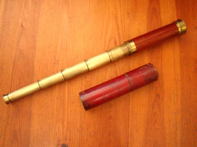 A beautiful early 19th century five-draw telescope circa 1800-1825